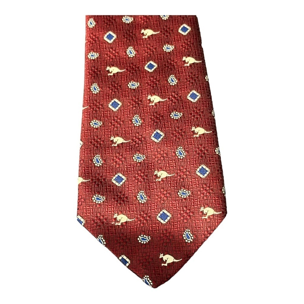 Vintage Australian Tie Company‎ Tie Maroon Kangaroo